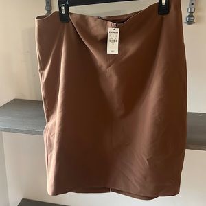 Express Brown Professional Pencil Skirt